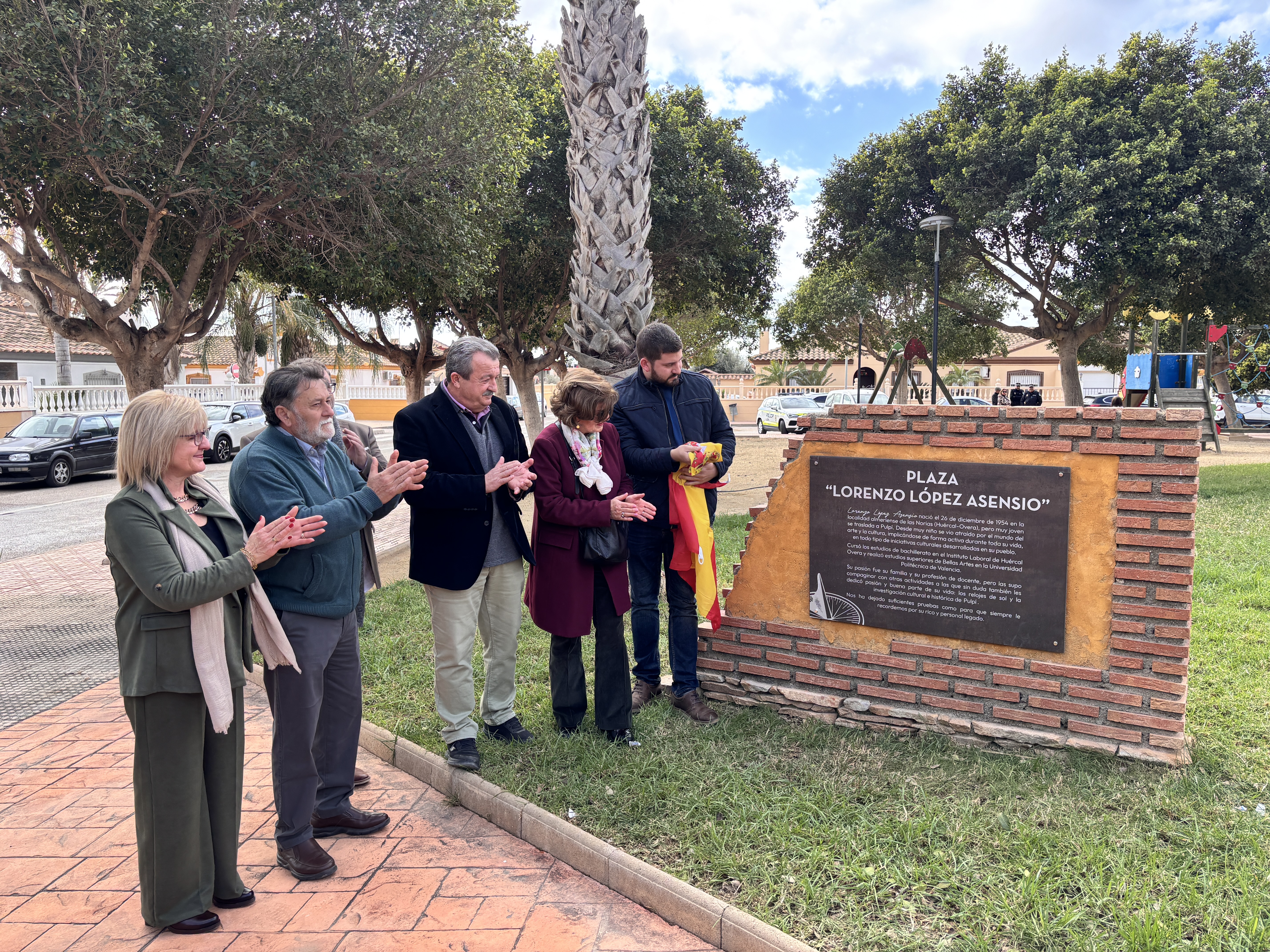 Acto de nombramiento de la “ Plaza Lorenzo López Asensio” en Pulpí